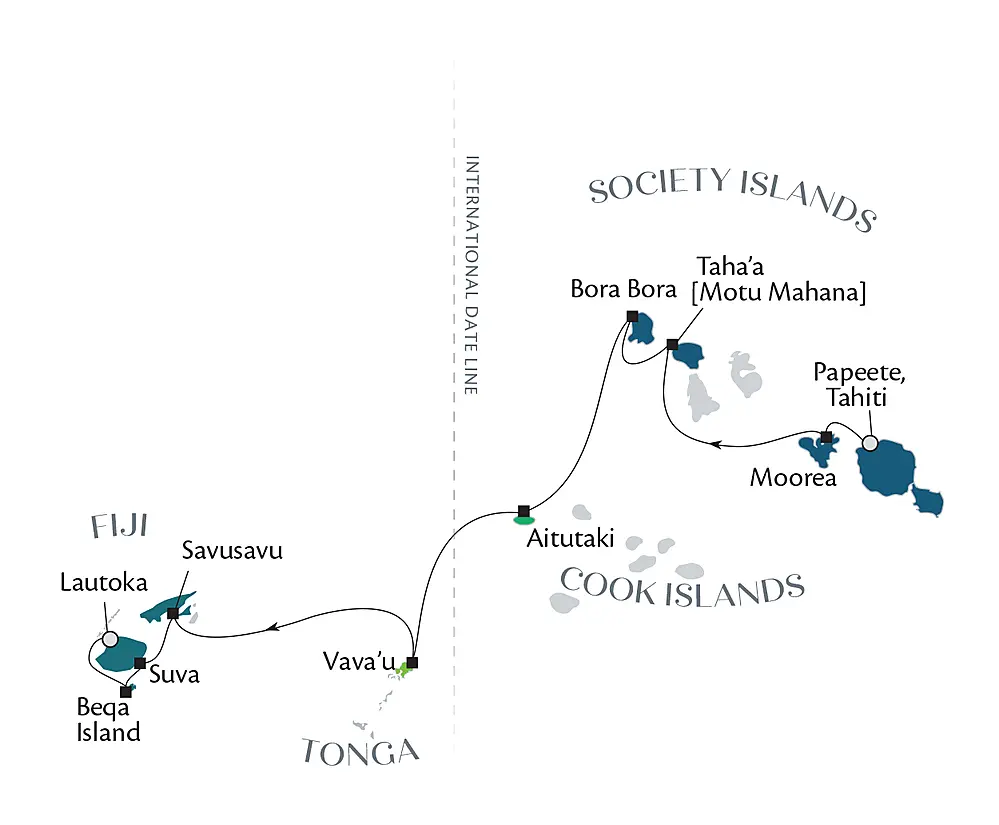 Fiji, Tonga, Cook Islands & Society Islands null